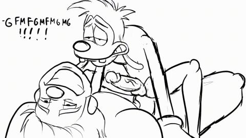 anal anal_sex animated anthro anthro_only balls black_nose blush blush_lines bodily_fluids canid canine canis chad_(a_goofy_movie) clenched_teeth dialogue digital_media_(artwork) disney domestic_dog duo english_text erection femboy fur gay genital_fluids genitals glizzy_gobbler goof_troop hair humanoid_genitalia humanoid_penis male male/male male_only male_penetrated male_penetrating male_penetrating_male mammal max_goof muscular muscular_anthro muscular_male nude penetration penile penile_penetration penis riding sex simple_background size_difference smile sweat teeth teeth_showing tetrahomoerotica text vein veiny_penis