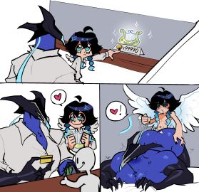 abyss_herald_(genshin_impact) ass big_ass big_sub_small_dom blush couple couple_(romantic) credit_card cum cum_inside cum_on_ass flanco funny gay genshin_impact human_on_humanoid in_love male male_only small_dom_big_sub venti_(genshin_impact)