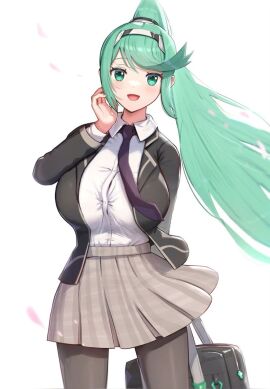 female female_only fully_clothed necktie pneuma_(xenoblade) skirt unknown_artist work_uniform xenoblade_(series) xenoblade_chronicles_2