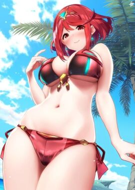 female pyra pyra_(xenoblade) swimsuit unknown_artist xenoblade_(series) xenoblade_chronicles_2
