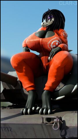 1girls 3d 3d_(artwork) absurd_res anthro ass big_ass big_breasts big_thighs black_body boob_window breasts clar-3 female giant_ass giant_breasts giant_thighs giantess gigantic_ass gigantic_breasts gigantic_thighs green_body hair hi_res huge_ass huge_breasts huge_thighs hyper hyper_ass hyper_breasts hyper_thighs lizard monster monster_girl nails orange_body orange_suit prison_uniform prisoner purple_eyes reptile scales scalie scp-682 scp-682_(da.nilkaz) scp_foundation tall tall_female taller_female thick_thighs thighs white_body