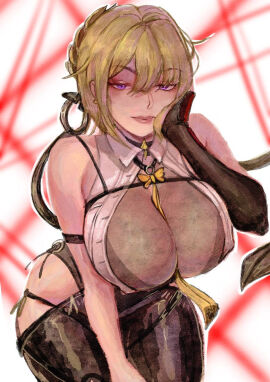 alternate_version_at_source alternate_version_available big_breasts big_thighs boob_window breasts busty busty_female cleavage cleavage_cutout cleavage_overflow clothed enormous_breasts evelyn_chevalier fanart female giant_breasts gigantic_breasts hatsukiowil hoyoverse huge_breasts huge_thighs large_breasts looking_at_viewer pinup thick_legs thick_thighs thunder_thighs thunderthighs wide_hips wide_thighs zenless_zone_zero