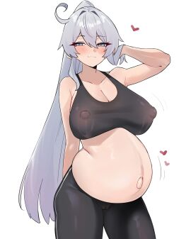 breast_growth breasts cameltoe female honkai_impact_3rd imkay_3 kiana_kaslana kiana_kaslana_(apho) pregnant pregnant_female pussy see-through solo solo_female sports_bra sportswear