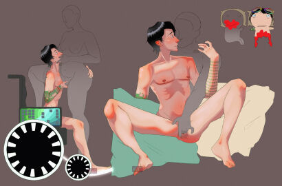 1girls anonymous_female chest_scar date_everything female light_skin mac_(date_everything) nonbinary tagme tattooed_arm tattoos transgender wheelchair