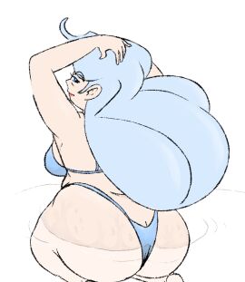 artist_request ass bbw big_ass bikini melony_(pokemon) milf pokemon pokemon_swsh pool source_request swimsuit