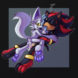 1:1 absurd_res after_anal after_sex anthro arctic_wolf ass balls blue_hair bodily_fluids canid canine canis cum cum_in_ass cum_inside cum_on_balls cum_on_penis duo eulipotyphlan fur genital_fluids genitals hair head_on_chest hedgehog hi_res leaking_cum male male/male mammal martyjade23 penis raaf_helder_(character) sega shadow_the_hedgehog sleeping sonic_(series) sonic_the_hedgehog_(series) tagme white_body white_fur wolf yellow_sclera