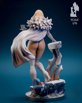 ass blonde_female blonde_hair blue_eyes breasts emma_frost female figurine garage_kit hellfire_club large_breasts light-skinned_female light_skin lingerie marvel marvel_comics model_kit panties thong thong_panties white_queen x-men