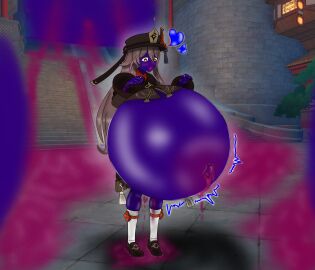 1girls absurd_res aroused aroused_face belly belly_button belly_expansion blue_skin blue_skinned_female blueberry_inflation blueberry_juice blush blushing female female_only genshin_impact hoyoverse hu_tao_(genshin_impact) inflation inflation_sequence leaking leaking_pussy mihoyo navel northkelp outie_navel sequence solo_female spherical_inflation swelling swelling_belly