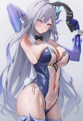 genshin_impact girl rabbit rabbit_ears skirk_(genshin_impact) women