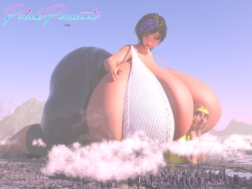 2girls 3d ass big_ass big_butt big_hero_6 black_hair blonde-haired_female blonde_female blonde_hair breasts city city_destruction clothed clothed_female destruction female female_focus female_only giant_breasts giant_female giantess gigantic_breasts gogo_tomago honey_lemon huge_ass huge_breasts huge_butt hyper_giantess light-skinned_female light_skin macro macro_female marvel marvel_comics multiple_females multiple_girls polakpeasant purple_hair short_hair