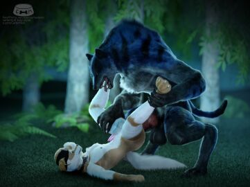 2boys 3d anal anatomically_correct blender_(artwork) blue_body blue_fur bodily_fluids canid canine canis cartermutt claws clothing collar digital_media_(artwork) digitigrade domestic_dog drooling duo forest from_front_position fur gay grass hat headgear headwear hi_res knot lying male male/male male_only mammal missionary_position mythological_canine mythological_creature mythology night on_back outside paws plant saliva sex tail text tree url werecanid werecanine werecreature werewolf white_body white_fur