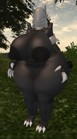 aggron big_ass big_breasts breasts bubble_butt cleavage female ferialexonar furry huge_ass huge_breasts hyper_ass nipples pokemon pokemon_(species) tagme thick_thighs wide_hips