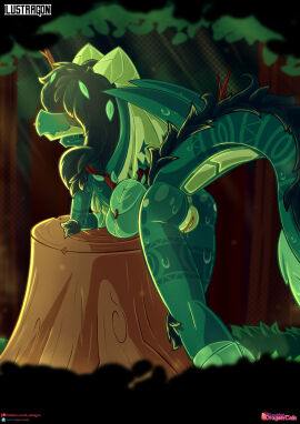 absurd_res anthro anus areola ass bag blush bodily_fluids breasts digital_drawing_(artwork) digital_media_(artwork) dragon elemental_creature english_text facial_piercing female genital_fluids genitals green_body hair hair_over_eyes hi_res horn lustragon mythological_creature mythological_scalie mythology nipples nose_piercing nude piercing pussy scalie septum_piercing shaded slim small_breasts smile solo tail tail_anus text twigs watermark willow_(lustragon) wings
