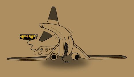 aircraft airplane ass ass_up blush bodily_fluids dire_aircraft dire_machine dire_vehicle dripping genital_fluids genitals iuno jet living_aircraft living_machine living_vehicle looking_at_viewer looking_back machine male male_focus male_only no_source penis precum precum_drip presenting raised_tail solo solo_focus tail tail_motion tailwag tapering_penis unusual_bodily_fluids vehicle