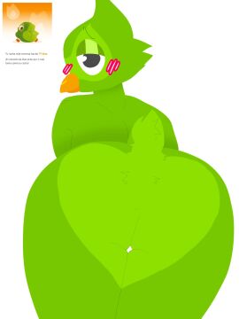 ass bird blush duo duolingo green_body shy