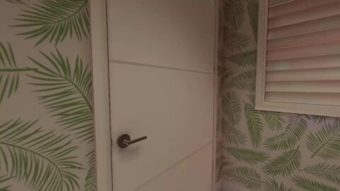 1girls 3d barefoot bathroom bathroom_sex bikini black_nails blonde_hair blue_eyes blush bunny_tail curvaceous curvy fangs fat_ass feet first_person_view flameknight7 grinding hair_bun hair_tied hair_tied_back hoodie indoors intimate jean_shorts lap_dance lapdance looking_at_viewer loose_clothes mole_under_eye original original_character pov sound tagme tan_body tan_skin tattoo tattoos teal_eyes tease teasing teasing_viewer thick_thighs thong tongue tongue_out video vrchat vrchat_avatar white_thong