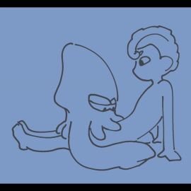 2boys animated blowjob femboy feral feral_on_humanoid gay inkling_boy inkling_squid kissing line_art male male_only nintendo octoling_boy octopus pinned_down role_reversal shapeshifter shapeshifting simple source_removed splatoon squid towa_remon transformation
