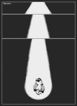 absurd_res black_and_white comic devilchild duo female female_on_top hailey_(peculiart) hi_res horn humanoid lizard monochrome monster nude on_top peculiart reptile scalie sex silvia_(peculiart) simple_background spade_tail spotlight tail