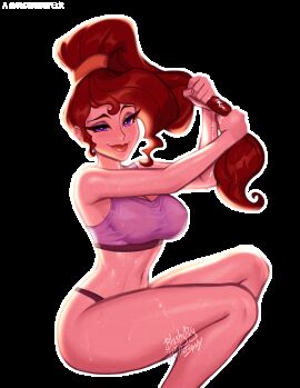 1girls animated animated_gif areolae blushypixy blushyspicy breasts brown_hair completely_nude day disney eyelashes female female_only greek_mythology hercules_(disney) legs long_eyelashes long_hair looking_at_viewer megara naked navel nipples nude purple_eyes shiny_skin sitting solo sunshine swimsuit thighs transparent_background violet_eyes water wet wet_hair