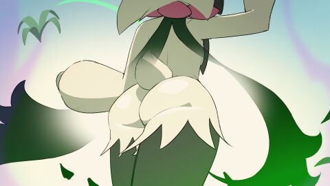 16:9 1girls 2023 2d 2d_animation animated anthro ass ass_focus breast_curtains breasts butt_focus cape digital_media_(artwork) felid feline feliscede female female_only frame_by_frame fur generation_9_pokemon green_body green_fur highres leaves loop looping_animation low-angle_view mammal meowscarada nintendo nude pokemon pokemon_(species) pokemon_unite pov rear_view short_playtime short_tail shorter_than_30_seconds side_boob sideboob simple_background solo tail thick_thighs unite_move walking widescreen worm's-eye_view