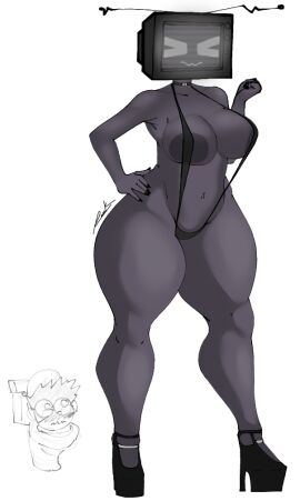 1girls 2d big_breasts big_thighs bikini breasts erick1778 female female_only high_heels one-piece_swimsuit platform_heels purple_body screen_face skibidi_toilet skibidi_toilet_(skibidi_toilet) sling_bikini solo swimsuit tv_head tv_screen tv_woman tv_woman_(skibidi_toilet) tvwoman_(skibidi_toilet)