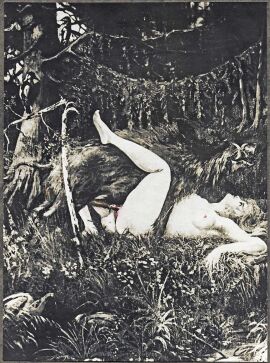 animal_penis breasts female female_penetrated forest fucked legs_spread legs_up looking_up male missionary_position nude nude_female penetration penis penis_in_pussy pig pussy sex wild_boar woods zoophilia