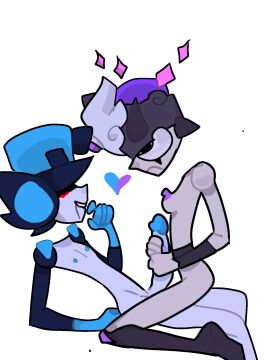 1boy 1girls angelabaddiees brawl_stars breasts fallen_angel_lawrie_(brawl_stars) female lawrie_(brawl_stars) male rule_63 selfcest small_breasts