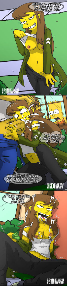 1girls 20th_century_studios accurate_art_style after_fellatio ahe_gao areolae babysitter bart_simpson blowjob breasts breasts_out brown-haired_female brown_hair cash cheating cheating_husband comic cum cum_in_mouth cum_on_breasts cum_on_hair dialogue dollar_bills face_fucking fellatio female h1draw homer_simpson jacket laura_powers long-haired_female long_hair looking_out_window male money nipples no_panties open_mouth oral oral_sex outdoors pants_pulled_down penis penis_in_mouth pleased pleased_expression pussy rough_oral scuff_marks shirt_down shirt_lift smile text_bubble the_simpsons thought_bubble wet_pussy white_shirt window yellow_body yellow_skin