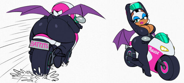 1girls anthro ass ass_too_big barely_contained barely_contained_ass barely_contained_breasts barely_fits big_ass big_breasts bodysuit breasts catsuit cleavage clothing female furry high_heels imminent_wardrobe_malfunction inner_sideboob jpeg motorcycle omegasunburst rouge_the_bat sega solo solo_female sonic_(series) sonic_the_hedgehog_(series) spy strained_zipper suit tail tight_clothes tight_clothing tight_fit tight_fitting_clothing too_tight zipper