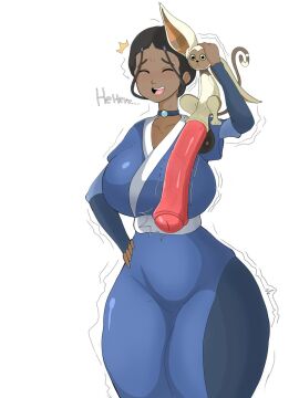 1boy 1girls alternate_breast_size avatar_the_last_airbender breasts curvy_female curvy_figure dark-skinned_female dark_skin drawthedraw female huge_cock human imminent_oral imminent_zoophilia katara male momo_(avatar) nervous_smile nickelodeon penis petting small_but_hung unsheathing water_tribe waterbender zoophilia
