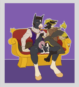 2024 after_sex afterimage animal_genitalia animal_penis anthro anus ass balls biped black_body black_fur black_hair blonde_hair bodily_fluids border bottomless brown_tail canid canine clothed clothing cum cum_from_ass cum_in_ass cum_inside dent_(ulverz) dipstick_tail equid equine equine_genitalia equine_penis eye_contact facial_markings fingerless_(marking) forehead_markings fox fur furniture gaping gaping_anus genital_fluids genitals grey_body grey_border grey_fur hair half-erect hand_on_head head_markings hi_res horse interspecies ittybittykittytittys kneeling leg_markings looking_at_another male male/male mammal markings motion_blur motion_lines navel outline penis purple_background sex simple_background sitting socks_(marking) sofa sofa_sex tail tail_markings tail_motion tailwag white_body white_fur white_outline yellow_body yellow_fur