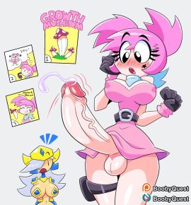 1futa 1girls balls big_penis black_eyes blush booby_knight_(drshanks24) booby_quest bottomless breasts cherry_pie_(drshanks24) clothed clothing drshanks24 erect_penis erection female female_to_futa futa_focus futa_transformation futanari genital_expansion genital_growth genital_growth_(enlargement) hi_res huge_cock human intersex light-skinned_female light-skinned_futa light_skin mostly_clothed penis penis_expansion penis_growth penis_growth_(enlargement) pink_hair precum precum_leaking shocked shocked_expression solo_focus standing surprised surprised_expression transformation veiny_penis white_hair