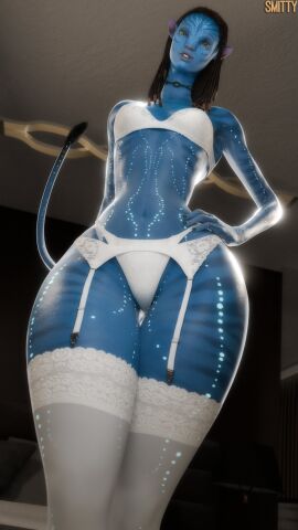 1girls 2020s 2025 3d 3d_(artwork) alien alien_girl alien_humanoid avatar avatar:_the_way_of_water big_breasts bigger_female blue_skin blue_skinned_female breasts cat_eyes clothed clothed_female female female_focus female_humanoid female_only large_breasts larger_female lingerie looking_at_viewer mature mature_female na'vi neytiri nudity smitty34 solo solo_female solo_focus standing tall_female tall_woman taller_female thick_thighs thighs white_lingerie yellow-eyed_female yellow_eyes