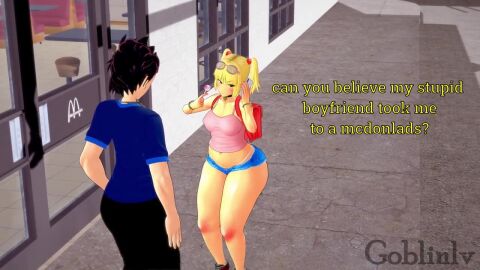 3d 3d_animation ass big_ass big_breasts breasts cheating cheating_boyfriend cheating_girlfriend english_text goblinlv light-skinned_female light-skinned_male light_skin mcdonald's mom_(japanese_mcdonald's_commercial) netorare ntr original_character sound sound_effects sound_warning tagme text video yoru_mac