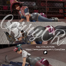 3d antifragile_dazzle chocking corrycr d.va defeated defeated_heroine fight halloween halloween_terror_series hashimoto_kiriko headscissors in_between_legs kiriko_(overwatch) kiriko_kamori le_sserafim mirrorwatch overwatch overwatch_2 punishment self_upload sexy suffocation witch_kiriko