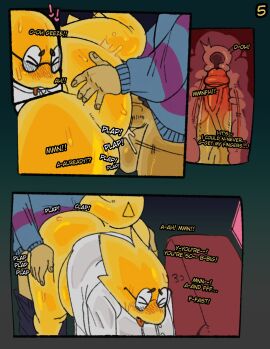 2024 5_fingers absurd_res alphys anthro anthro_penetrated anthro_penetrating ass ass_grab ass_up balls belly bent_over big_ass big_balls big_butt big_penis blush bodily_fluids bottomless buckteeth butt_grab cervical_contact cervix cervix_kiss close-up closed_eyes clothed clothing coat comic cutaway deep_penetration dialogue drooling duo english_text erection exclamation_point eyewear female female_penetrated fingers frisk frisk_(undertale) from_behind_position furniture genital_fluids genitals glans glasses glistening glistening_body hand_on_ass hand_on_butt heart_symbol hi_res huge_ass huge_balls huge_butt huge_cock human human_on_anthro humanoid_genitalia humanoid_penis inside internal interspecies labcoat lizard looking_pleasured male male/female male_penetrating mammal onomatopoeia overweight overweight_anthro overweight_female page_5 page_number partially_clothed penetration penile penile_penetration penis penis_in_pussy pubes pussy pussy_juice_splatter redactedinlight reptile round_glasses saliva scalie sex short_stack side_view size_talk sofa sound_effects standing sweat sweatdrop sweater tail tail_spines talking_to_another talking_to_partner tan_body tan_skin teeth text thick_thighs thrusting tongue tongue_out topwear uncensored undertale undertale_(series) vaginal_fluids vaginal_penetration vein veiny_penis yellow_body
