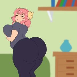 ass ass_bigger_than_head ass_expansion ass_focus ass_up big_ass big_butt big_thighs butt_expansion dragon_maid expansion fart fart_everywhere fart_fetish farting ilulu_(dragon_maid) ilulu_(maidragon) ilulu_(miss_kobayashi's_dragon_maid) inflation jiggle jiggling_ass moan moaning pink_hair soft_ass tagme video