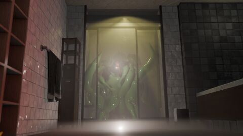 3d anthro baryonyx bathing cavemanon_studios cosmicbyte digital_media_(artwork) dinosaur dominant dominant_female female freckled_face freckles gangbang green_body green_hair group group_nudity group_sex hair harem hi_res human i_wani_hug_that_gator! looking_at_viewer male male/female mammal mildmeat olivia_halford orgy prehistoric_species reptile reverse_gangbang sauna scalie sex shower shower_sex showering side_view solo spinosaurid steam surrounded theropod yellow_sclera