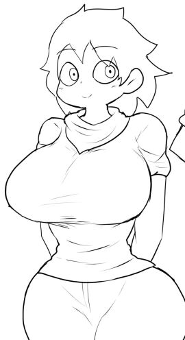 1girls big_breasts blush breasts cleavage clothed clothing enigi09 erika_(enigi09) female female_focus female_only hips oc original original_character tagme thick_thighs wide_hips