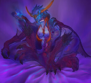 7415926 absurd_res animal_genitalia animal_penis anthro aurelion_sol aurelion_sol_(lol) breasts dragon duo equine_genitalia equine_penis feet female female/female futanari genitals hi_res hindpaw intersex intersex/intersex league_of_legends mythological_creature mythological_scalie mythology paws penis riot_games scalie tencent