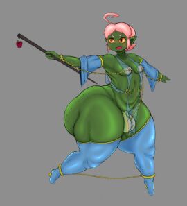 1boy afauchan ass balls big_ass big_balls big_butt blush bottom_heavy bulge ear_piercing fat_ass fat_butt female femboy freckles freckles_on_ass giant_ass gigantic_ass goblin goblin_femboy green-skinned_male green_skin huge_ass hyper_ass male male_only moobs original penis pink_hair plump_thighs pointy_ears rin_(afauchan) see-through_clothing shortstack shortstack_femboy small_penis solo tagme thick_thighs thighhighs tomgirl trap wide_hips wizard