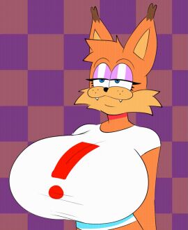 ! 1girls 2024 2024s animated anthro artist_name big_breasts blue_eyes bobcat bouncing_breasts breasts bubsy bubsy_(series) bubsy_bobcat crossgender fangs female female_focus female_only furry furry_female furry_only genderswap genderswap_(mtf) huge_breasts large_breasts mtf_crossgender orange_body orange_fur rule_63 shirt smug tagme theycallhimcake topwear twitter_link video_game_character video_games white_shirt