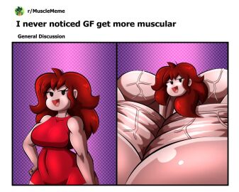 female friday_night_funkin girlfriend_(friday_night_funkin) hyper hyper_muscles meme muscles muscular muscular_female outlawmoruko tagme
