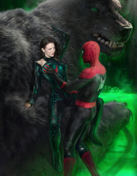 1boy 1female1male 1girls 1male1female against_animal against_fur age_difference amelodyj breasts brown_hair brunette_female brunette_hair canid canine canis cate_blanchett dark-haired_female dark_hair dark_magic female fenrir feral fur giant_animal goddess grabbing_another's_breast grabbing_boobs grabbing_breasts green_eyes hand_on_breast hela huge_animal light-skinned_female light-skinned_male light_skin looking_at_partner magic male marvel marvel_cinematic_universe marvel_comics mcu older_female pet peter_parker seductive seductive_look seductive_pose seductive_smile spider-man spider-man:_no_way_home spider-man_(series) spider-man_(tom_holland) temple thor:_ragnarok thor_(series) tom_holland wolf younger_male