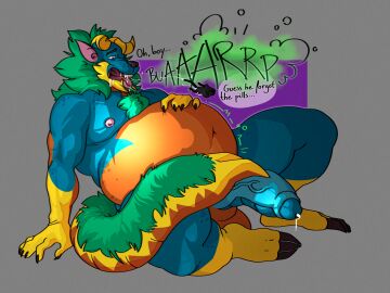 2025 after_vore animal_mask anthro anthro_pred artist_name balls belly belly_grab big_balls big_belly big_penis blue_body bodily_fluids bodily_noises bondage brown_body brown_fur burping burping_up_object capcom cel_shading churn claws closed_eyes clothing colored dialogue digestion digestion_noises digestion_sequence digital_drawing_(artwork) digital_media_(artwork) duo english_text erection fanged_wyvern fatal_vore feet fur genital_fluids genitals green_hair hair head_tuft hi_res huge_cock humanoid_genitalia humanoid_penis leaking male male/male mammal mane markings mask melting monster_hunter moobs murid murine muscular muscular_anthro muscular_male navel nipples nude onomatopoeia open_mouth oral_vore orange_body organs overweight overweight_anthro overweight_male paws penis petplay precum pup_mask puppyplay rat regurgitation rodent roleplay rumbling_stomach saliva scalie sequence shaded shirt signature simple_background slosh sloshing_belly smile solo solo_focus sound_effect_variant sound_effects speech_bubble spitting stomach stomach_acid stomach_bulge tail tank_top text thick_penis thick_tail topwear tuft vegan_(character) veganlettuce vein veiny_penis vore watermark yellow_body zinogre