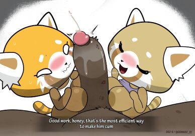 1boy 2girls :3 ^_^ accurate_art_style aggressive_retsuko aggretsuko animal_ears animal_nose anthro anus areolae bare_shoulders between_breasts black_eyes blush blush_stickers bodily_fluids body_fur bottomless breast_press breasts brown_fur canine closed_mouth clothed clothes_lift clothing double_paizuri double_titfuck duo ejaculation english_language english_text erection female female/female ffm_threesome fur furry furry_female furry_male furry_with_furry furry_with_non-furry genital_fluids genitals gosgoz group haida haida_(aggretsuko) hands_up happy hi_res humanoid_genitalia humanoid_penis hyena interspecies inverted_nipples kiss_mark kiss_mark_on_penis large_breasts male male_pubic_hair mammal milf mother_and_child mother_and_daughter multiple_females multiple_girls nipples nose_blush open_mouth paizuri parent parent_and_child penis precum pubic_hair purple_shirt pussy red_panda retsuko retsuko's_mother sanrio semen sex shiny shirt shirt_lift short_hair sitting size_difference sleeveless sleeveless_shirt smile smooth_fur straight striped_tail sweat tail tears text threesome two-tone_fur upper_body vaginal_penetration wavy_mouth white_fur yellow_fur