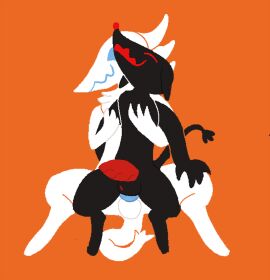 anal anal_sex anthro anthro_on_anthro anthro_penetrated anthro_penetrating anthro_penetrating_anthro ass balls black_body blue_eyes blue_penis chest_tuft clown_nose digitigrade duo fur genitals hi_res imp ishi_(pannacotta_imp) looking_pleasured male male/male male_penetrated male_penetrating male_penetrating_male on_lap panna_(pannacotta_imp) pannacotta_imp penetration penile penile_penetration penis penis_in_ass red_eyes red_penis sex sitting sitting_on_another sitting_on_lap smile tail tuft unknown_species white_body white_fur