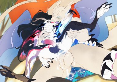 5_fingers anal anal_sex anthro anthro_on_anthro anthro_penetrated anthro_penetrating anthro_penetrating_anthro balls bodily_fluids claws cum cum_in_ass cum_inside dragon duo fingers french_kissing genital_fluids genitals hi_res horn humanoid_genitalia humanoid_penis kissing male male/male male_penetrated male_penetrating male_penetrating_male mythological_creature mythological_scalie mythology penetration penile penile_penetration penis penis_in_ass peritian scalie sex tail