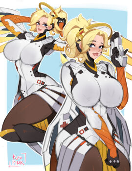 1girls angela_ziegler big_breasts blizzard_entertainment blonde-haired_female blonde_female blonde_hair blue-eyed_female blue_eyes blush breasts clothed clothed_female european european_female female kyopink large_boobs large_breasts light-skinned_female light_skin mature mature_female mature_woman mercy overwatch overwatch_2 swiss swiss_female
