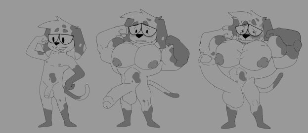 anonymous_artist anthro balls balls_growth bodily_fluids canid canine canis crying dalmatian domestic_dog erection eyewear eyewear_only flexing flexing_bicep flexing_both_biceps foreskin genital_growth genitals glasses glasses_only growth growth_sequence hi_res hyper labdduchien male mammal monochrome muscle_expansion muscles muscular nerd nude overwhelmed partially_retracted_foreskin pec_expansion pec_growth pec_growth_(enlargement) penis penis_growth quentin_dantas_(labdduchien) retracted_foreskin scared_face solo tears toony uncircumcised wearing_glasses